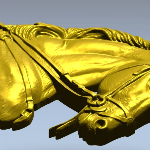 Horse head relief STL - high-detail 3D model for CNC carving