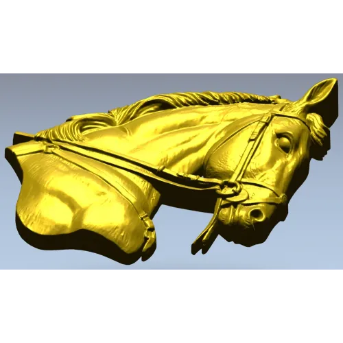 Horse head relief STL - high-detail 3D model for CNC carving