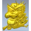 Охотничий трофей - барельеф головы лося в щите (STL)