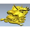 Охотничий трофей - барельеф головы лося в щите (STL)
