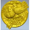 Doves of Spring - high-relief round medallion STL for CNC