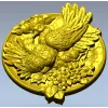 Doves of Spring - high-relief round medallion STL for CNC