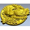 Doves of Spring - high-relief round medallion STL for CNC