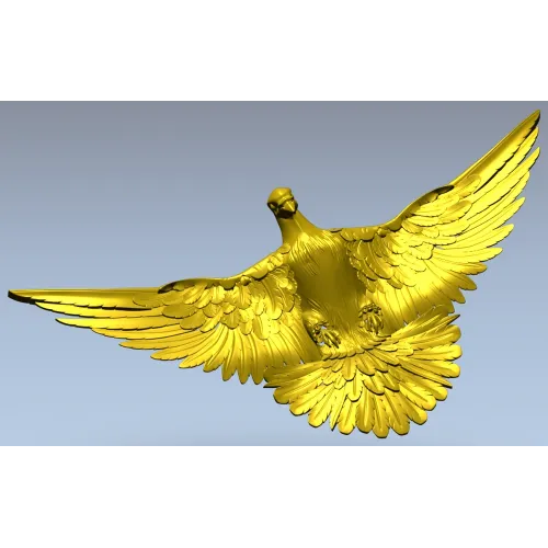 Soaring Dove Relief - 3D STL model for CNC milling