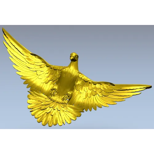 Soaring Dove Relief - 3D STL model for CNC milling