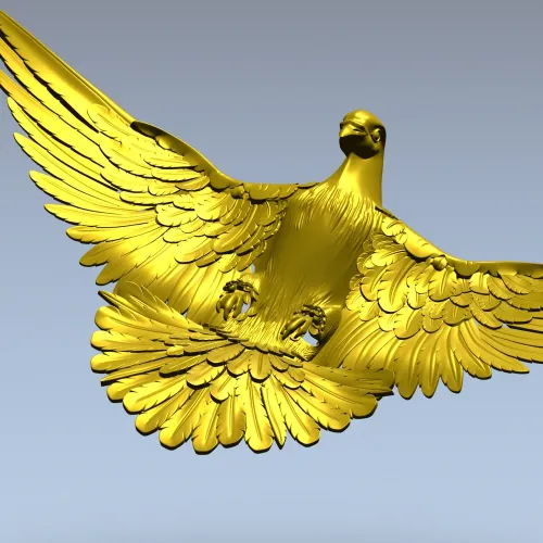 Soaring Dove Relief - 3D STL model for CNC milling
