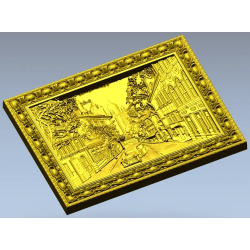 Vintage Boulevard - high-relief STL for CNC carving
