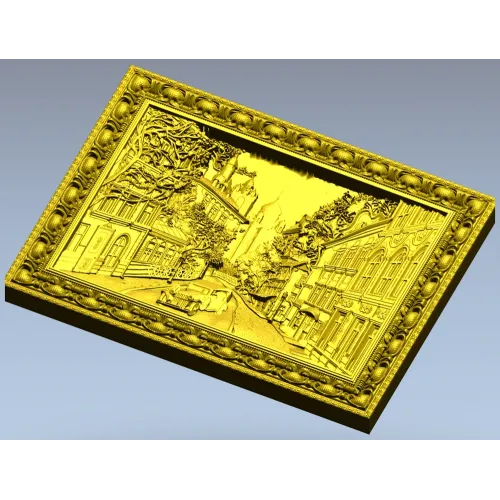 Vintage Boulevard - high-relief STL for CNC carving