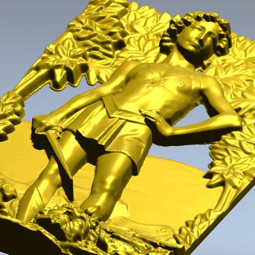 David the Victor - high relief 3D model in STL for CNC