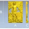 David the Victor - high relief 3D model in STL for CNC