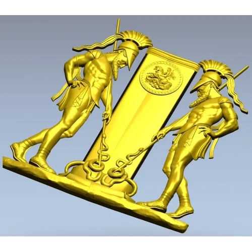 Греческие гоплиты - рельефная 3D модель STL для ЧПУ