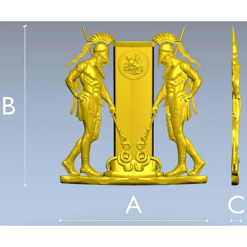 Греческие гоплиты - рельефная 3D модель STL для ЧПУ