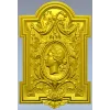 Греческий медальон - 3D панель в классическом рельефе (STL для ЧПУ)