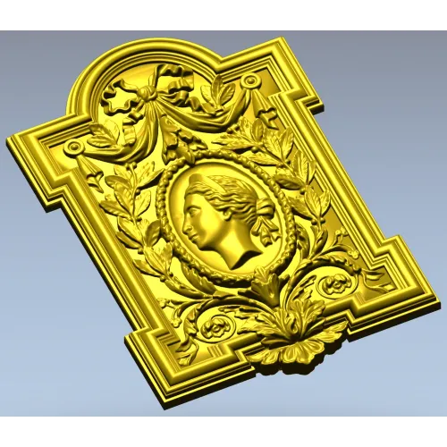 Греческий медальон - 3D панель в классическом рельефе (STL для ЧПУ)