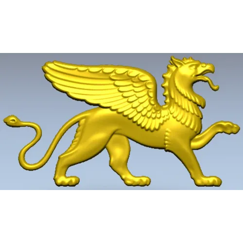 Грифон - барельеф в формате STL для ЧПУ