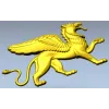 Грифон - барельеф в формате STL для ЧПУ
