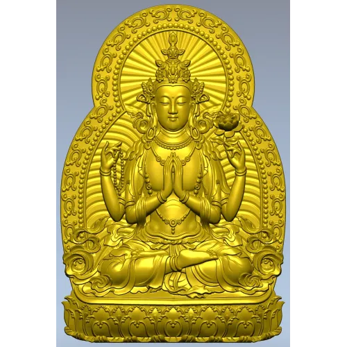 Compassionate Guanyin Relief STL 3D Model for CNC