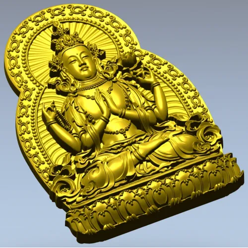 Compassionate Guanyin Relief STL 3D Model for CNC
