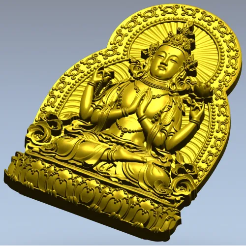 Compassionate Guanyin Relief STL 3D Model for CNC