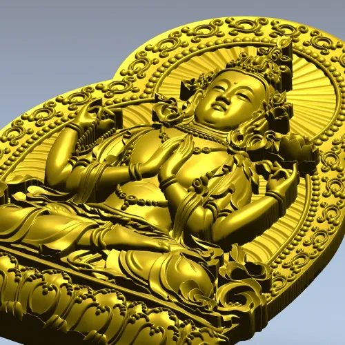 Compassionate Guanyin Relief STL 3D Model for CNC