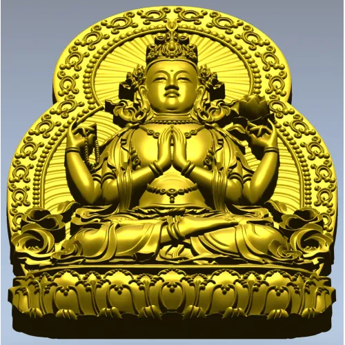 Compassionate Guanyin Relief STL 3D Model for CNC