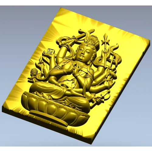3D модель Гуаньинь - рельефная панель STL для ЧПУ