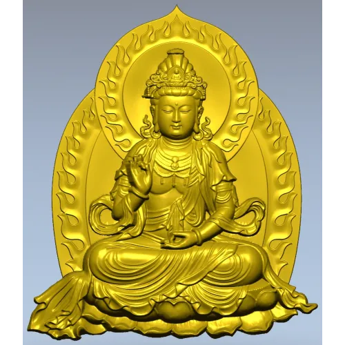 Guanyin Lotus Relief STL