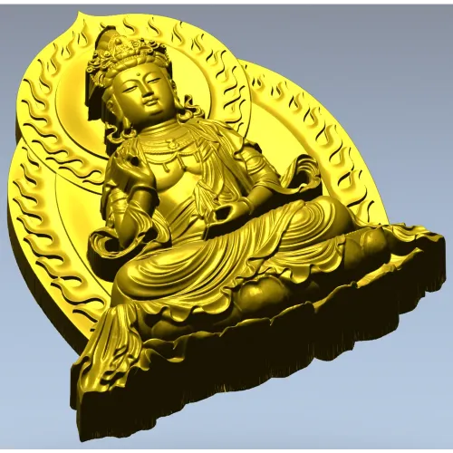 Guanyin Lotus Relief STL