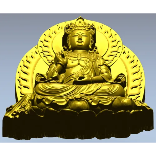 Guanyin Lotus Relief STL