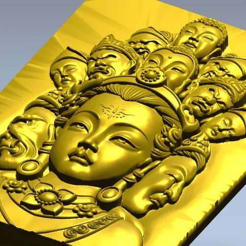 Одиннадцатиглавый Гуаньинь - 3D модель STL для ЧПУ