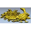 Goose with Flower Cart - detailed STL 3D model for CNC carving
