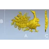 Goose with Flower Cart - detailed STL 3D model for CNC carving