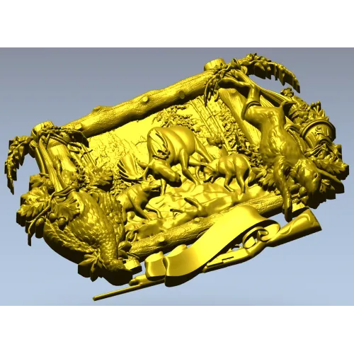 Охотничье панно "Стая" - 3D модель STL для ЧПУ
