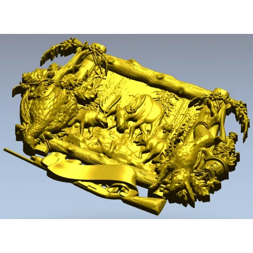 Охотничье панно "Стая" - 3D модель STL для ЧПУ