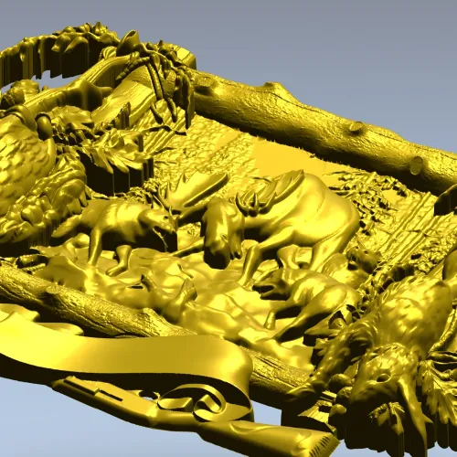 Охотничье панно "Стая" - 3D модель STL для ЧПУ