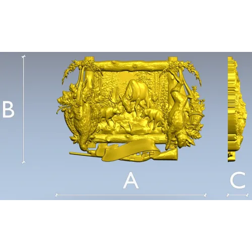 Охотничье панно "Стая" - 3D модель STL для ЧПУ