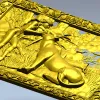 Дуэт львиц - рельефная stl модель панно для ЧПУ