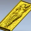 Рельефная панель "Нимфа с раковиной" - stl модель для ЧПУ