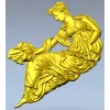 Лежащая нимфа - высокорельефная 3D модель STL