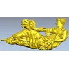 Лежащая нимфа - высокорельефная 3D модель STL