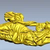 Лежащая нимфа - высокорельефная 3D модель STL