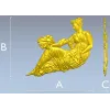 Лежащая нимфа - высокорельефная 3D модель STL