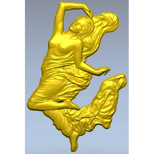 Барельеф "Летящая нимфа" - 3D модель STL для ЧПУ