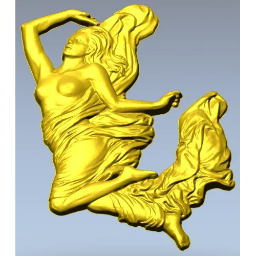 Барельеф "Летящая нимфа" - 3D модель STL для ЧПУ