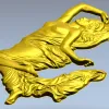 Барельеф "Летящая нимфа" - 3D модель STL для ЧПУ
