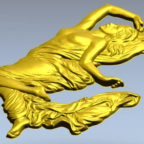 Барельеф "Летящая нимфа" - 3D модель STL для ЧПУ