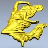 Барельеф "Летящая нимфа" - 3D модель STL для ЧПУ