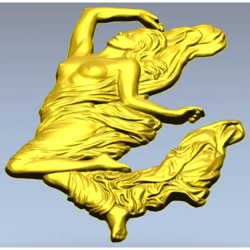 Барельеф "Летящая нимфа" - 3D модель STL для ЧПУ