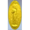 Art Nouveau Maiden and Fawn - Oval Relief STL for CNC