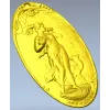Art Nouveau Maiden and Fawn - Oval Relief STL for CNC